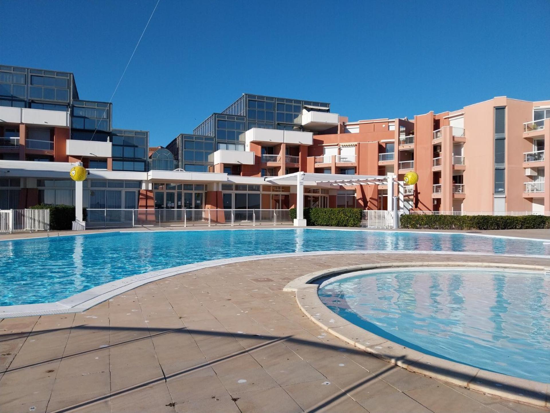 Studio Vue Mer Avec Pkg, Piscine, Tennis, Plage Direct Sete Exterior photo