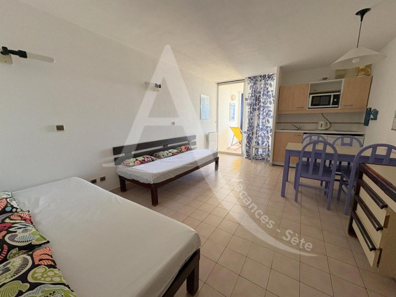 Studio Vue Mer Avec Pkg, Piscine, Tennis, Plage Direct Sete Exterior photo