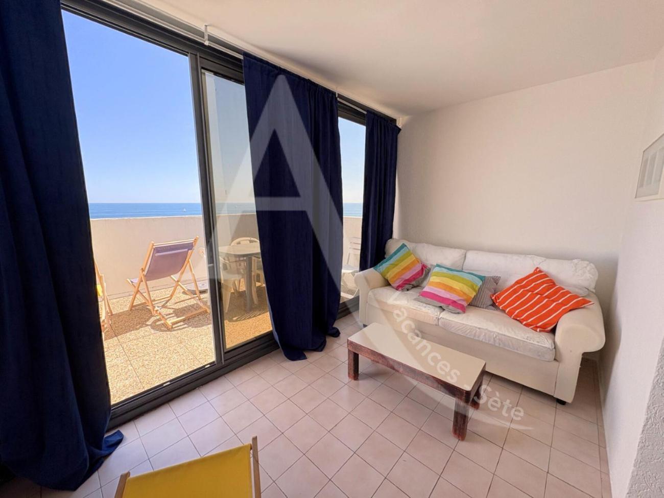 Studio Vue Mer Avec Pkg, Piscine, Tennis, Plage Direct Sete Exterior photo
