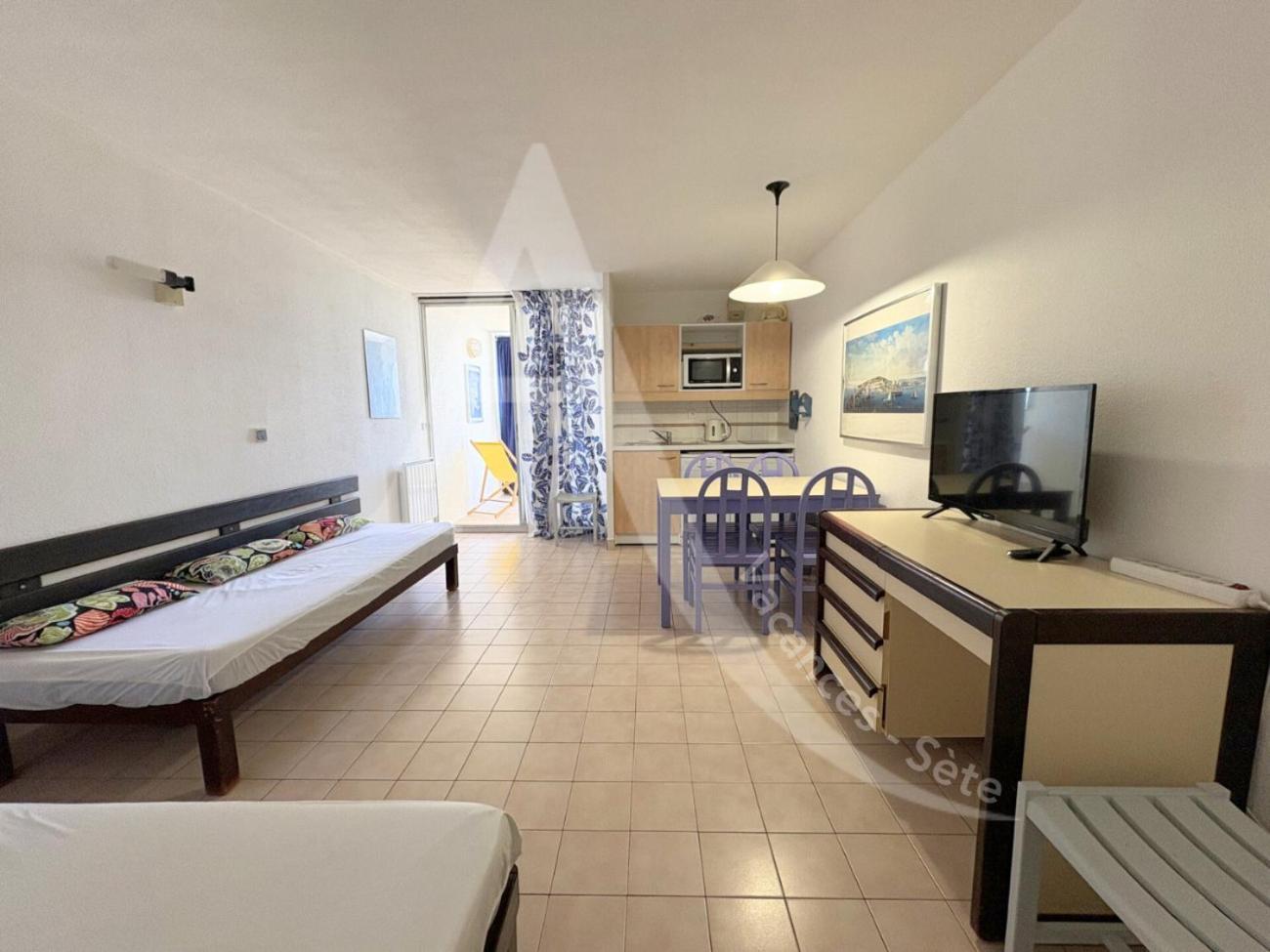 Studio Vue Mer Avec Pkg, Piscine, Tennis, Plage Direct Sete Exterior photo